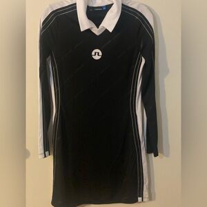 TX Jersey J. Lindeberg Golf/Tennis  Women Dress Black New with Tags